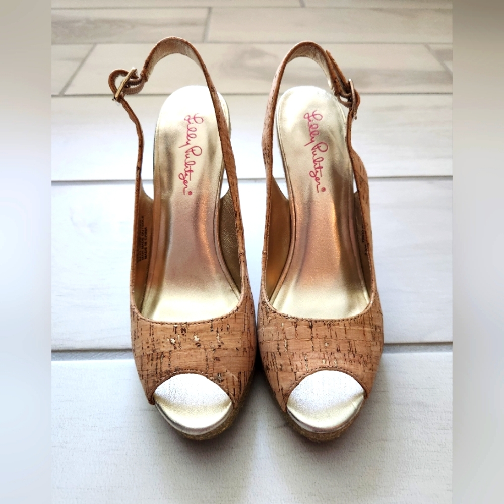 Lilly Pulitzer Cork Wedges